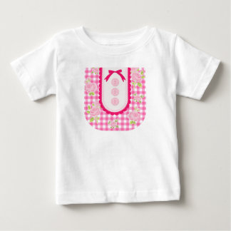 Girly gingham check pattern with cute ribbon t shirt