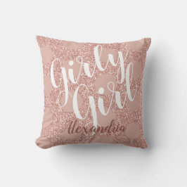 Girly Girl Ro Glitter Polka Dot Named Kudde
