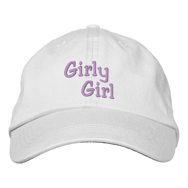 GIRLY GIRL-tak Broderad Keps (Framsida)