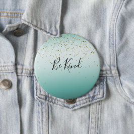 Girly Glam Guld Gnistra Confetti Mint Ombre person Knapp