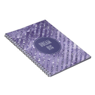 Girly Glam Lila Glitter Rand Anteckningsbok