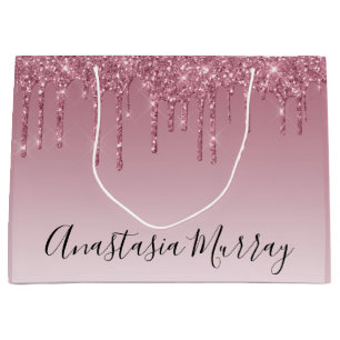 Girly & Glam Lila Ro Guld Glitter Drives Namn