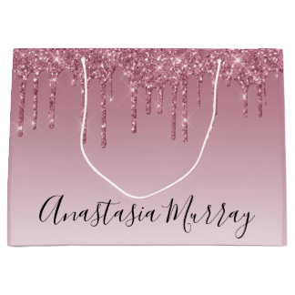 Girly & Glam Lila Ro Guld Glitter Drives Namn