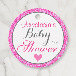Girly & Glam Princess Glitter Baby Shower Gåvor Etiketter