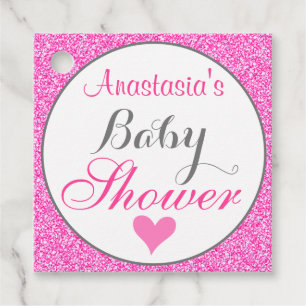 Girly & Glam Princess Glitter Baby Shower Gåvor Etiketter