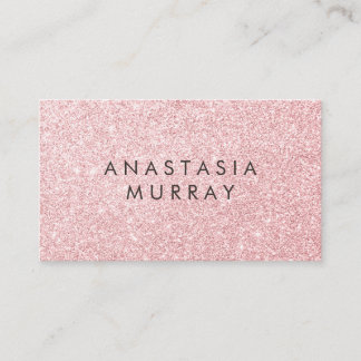 Girly & Glam Röda Rosa Guld Glitter Gnistrar Visitkort