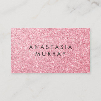 Girly & Glam Röda Rosa Guld Glitter Gnistrar Visitkort