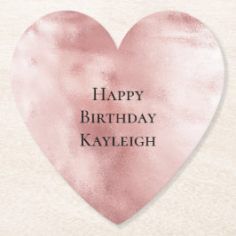 Girly Glam Rosa Förlossningsdag Underlägg Papper