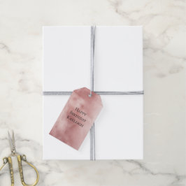 Girly Glam Rosé Rosa Födelsedag Presentetikett