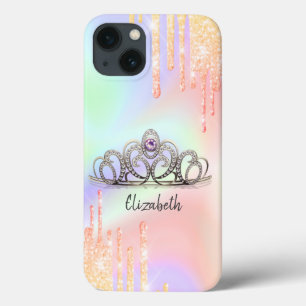 Girly Glitter Drips Ombre Diadem Holografisk