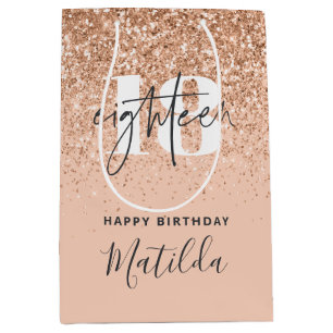 Girly glitter gnistra, modern 18:e födelsedagsfest