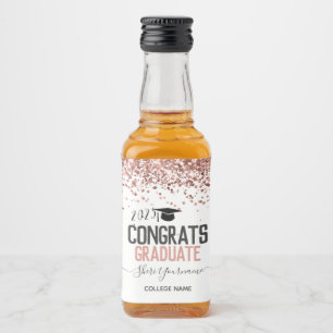 Girly Glitter Studentfest varje år Spritflaskor Etikett