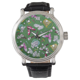 Girly Golf Mönster Wrist Watch Armbandsur