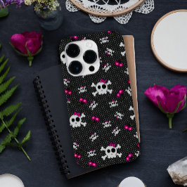 Girly Goth-Döskallar med Rosa Bows