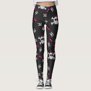 Girly Gothic Döskallars Leggings