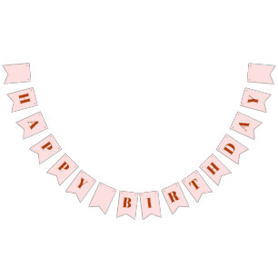 Girly Grattis på födelsedagen Rosa Red Birthday Vimplar