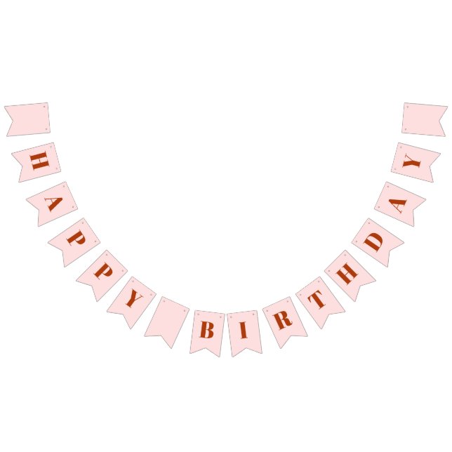 Girly Grattis på födelsedagen  Rosa Red Birthday Vimplar (Alla)