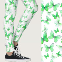 Girly green butterfly whimsical patterned