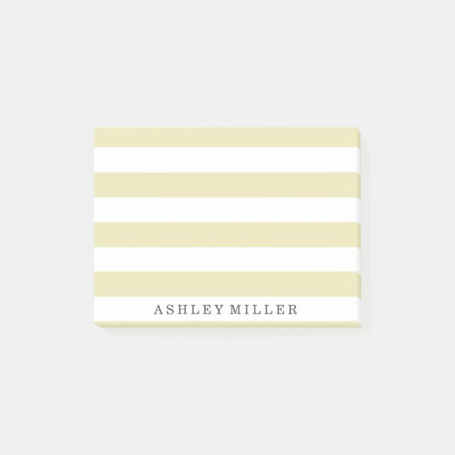 Girly Guld Classic Rand Monogram Post-it Notes (Framsida)