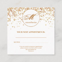 Girly Guld Glittery Luxury Monogram Beauty Salon