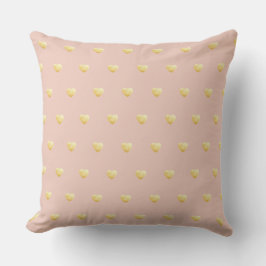 Girly Guld Hearts på Rosa Kudde