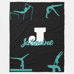 Girly Gymnastics Turcos Monogram Personlig Fleecefilt