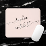Girly Heart-skript  Rosa Musmatta<br><div class="desc">Minimalistisk och modern musknapp.</div>