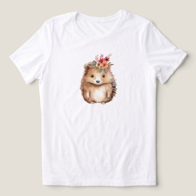 Girly Hedgehog T Shirt (Design Framsida)