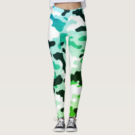 Girly i Grönten Mode Blue Black & White Army Leggings