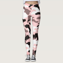 Girly i Mode Rosa Black & White Army Leggings