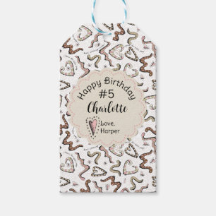 Girly Insekter Heart Mask Önskemål födelsedag Presentetikett