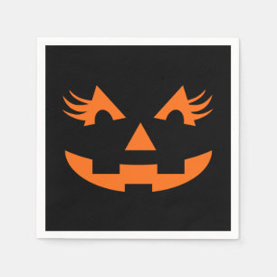 Girly Jack o lantern Halloween Pappersservett