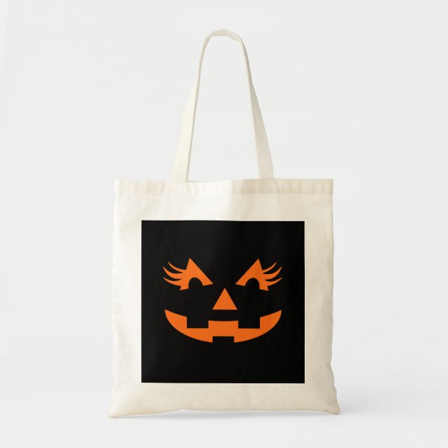 Girly Jack o lantern Halloween Tygkasse (Framsidan)