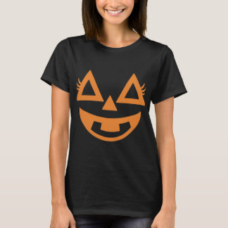 Girly Jack-O’-Lantern Pumpkin Ansikte | Cute Hallo T Shirt