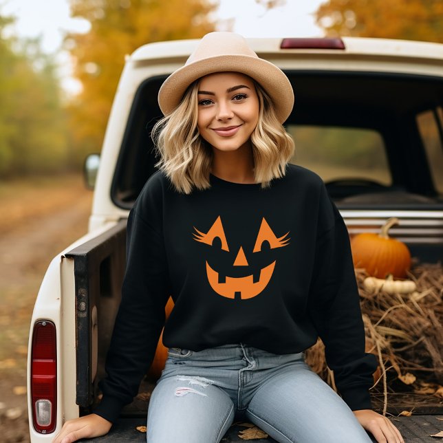 Girly Jack o lantern Pumpkin Ansikte Halloween T Shirt (Skapare uppladdad)