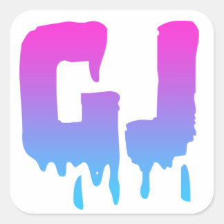 Girly Juice logotyp-dekal Fyrkantigt Klistermärke