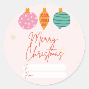 Girly-julklapp Sticker Runt Klistermärke