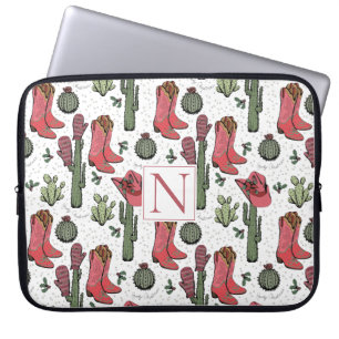 Girly Land Cowgirl jul Monogram Laptop Fodral