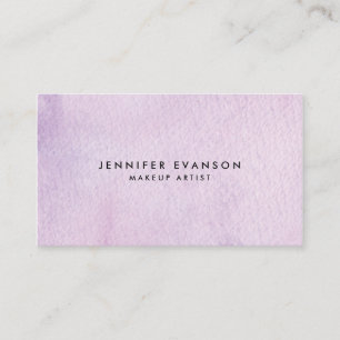 Girly Lavender Rosa Watercolor Designer Visitkort