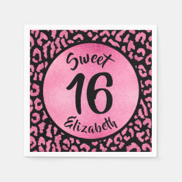 Girly Leopard Födelsedagsfest Pappersservett