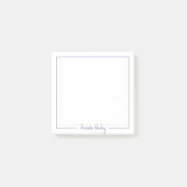 Girly Light Lila Monogram Fullt Namn Post-it Block