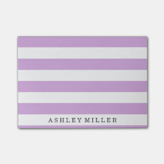 Girly Lila Classic Rand Monogram Notes Post-it Block