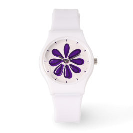 Girly Lila Flower Doodle Armbandsur