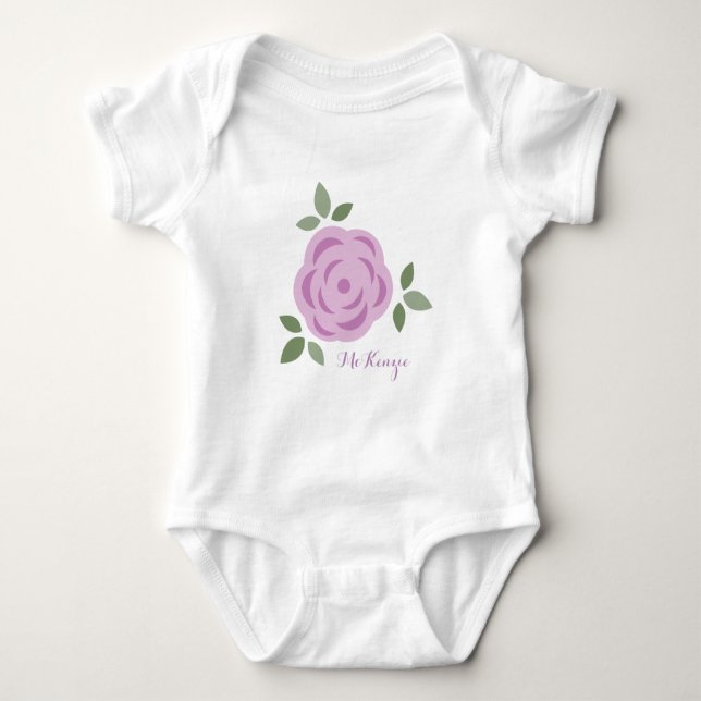 Girly Lila Flower T Shirt (Framsida)