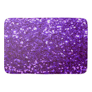 Girly Lila Glitter Bling Glam Modern Badrumsmatta
