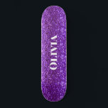 Girly Lila Glitter Glam Bling Modern Mini Skateboard Bräda 18,5 Cm<br><div class="desc">Söt schackbräde för den där giriga flickan.  Så coola för all skridskog.</div>
