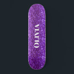 Girly Lila Glitter Glam Bling Modern Mini Skateboard Bräda 18,5 Cm<br><div class="desc">Söt schackbräde för den där giriga flickan.  Så coola för all skridskog.</div>