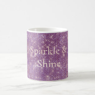 Girly Lila Glitzy Gnistra Kaffemugg