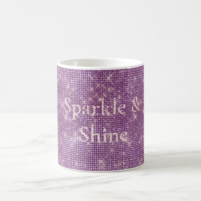 Girly Lila Glitzy Gnistra Kaffemugg (Center)