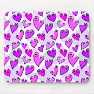 Girly Lila Hearts Cute Romantic Valentines day Musmatta